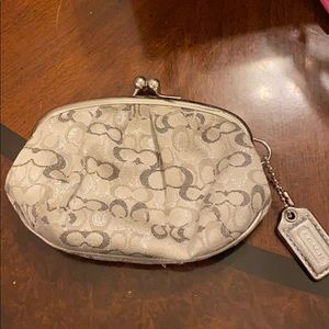 Coach silver coin pouch